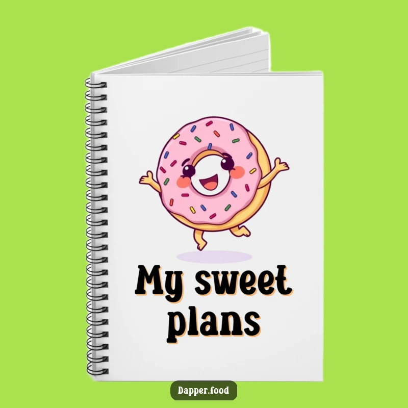Funny Donut Cartwheel Notebook: Sweet Notes, Gift for Dessert Lovers