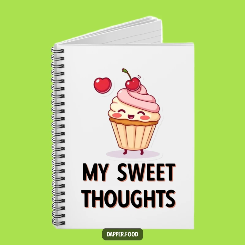 Funny Cupcake Cherry Toss Notebook: Jot Down Sweet Thoughts with Humor