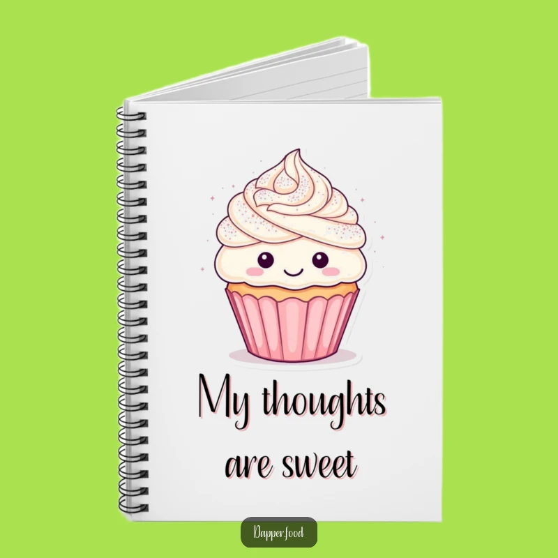 Funny Cupcake Confetti Notebook - Jot Down Happy Thoughts