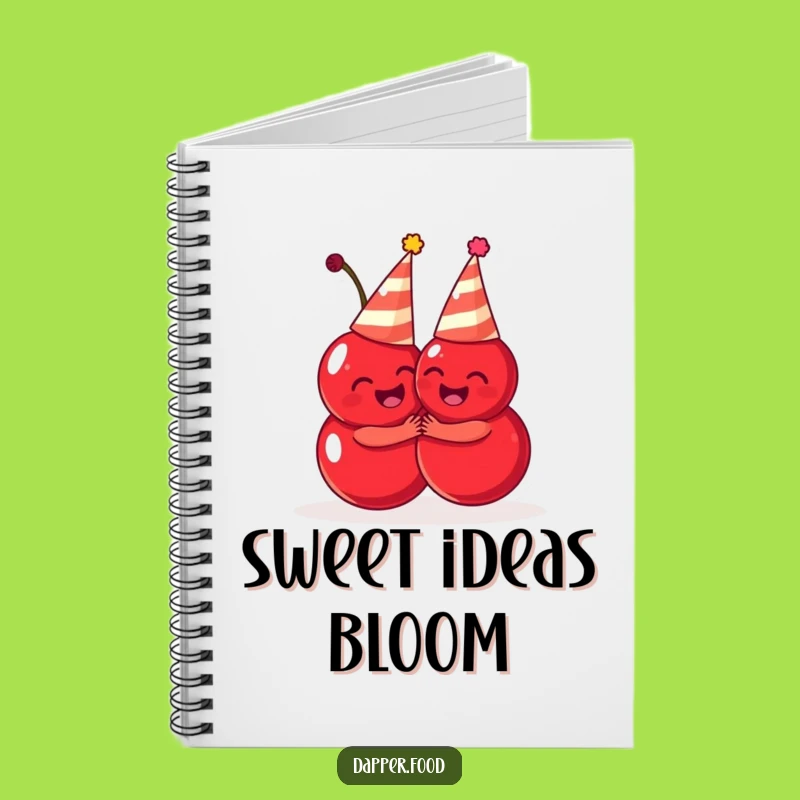 Funny Cherries Notebook: Jot Down Happy Thoughts with Party Fruit Pals
