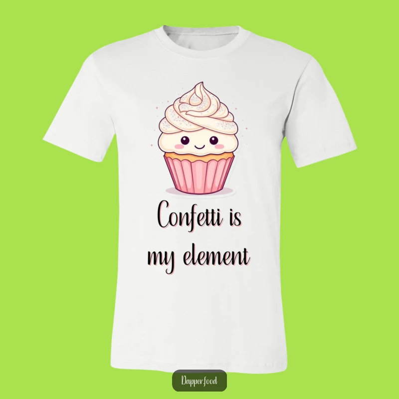 Funny Cupcake Confetti T-Shirt - Wear Your Joyful Celebration