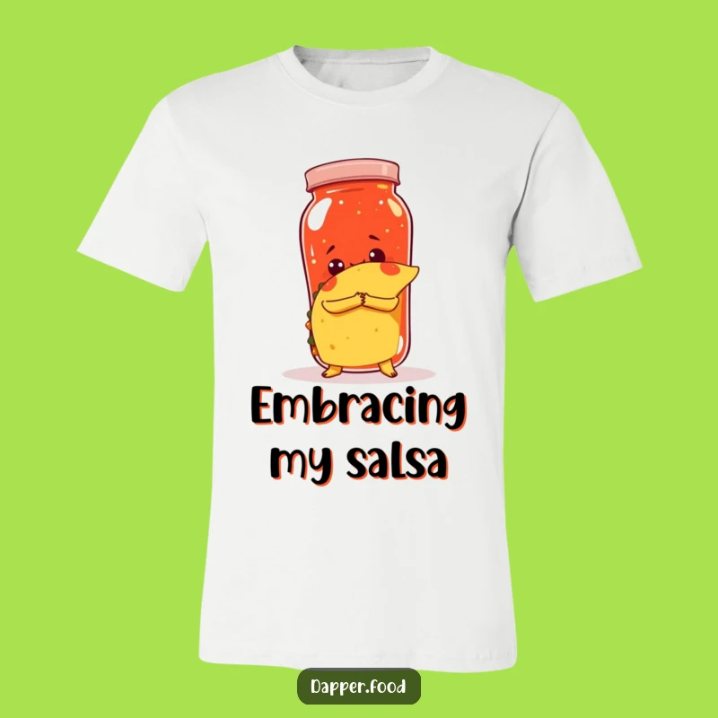 Funny Taco Salsa Hug T-Shirt, Quirky Mexican Foodie Apparel Gift