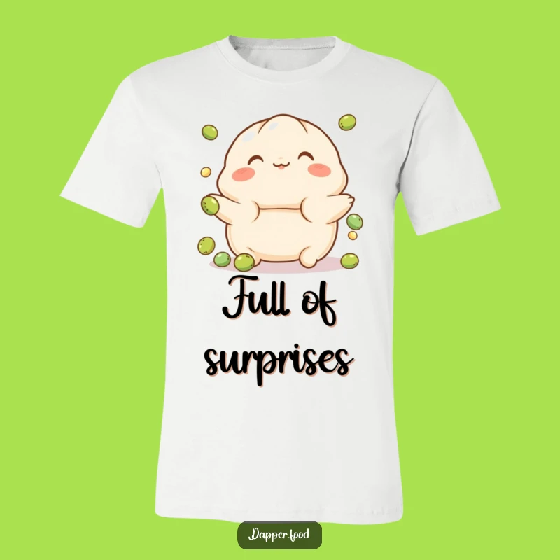 Funny Playful Dumpling Pea Juggling T-Shirt - Cute & Comical Tee!