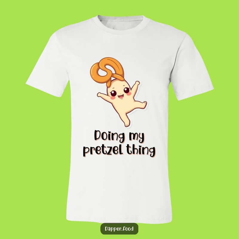 Funny Pretzel Cartwheel T-Shirt: Blissful Snack Action, a Perfect Funny Gift