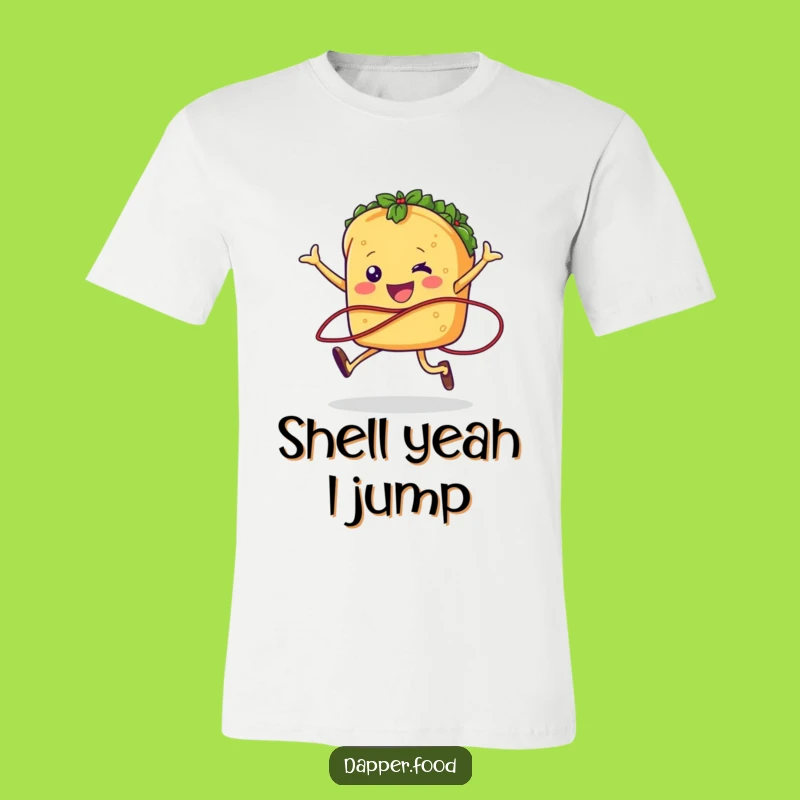 Funny Taco Jumping Rope T-Shirt Jump into Fun with This Hilarious Fiesta Tee