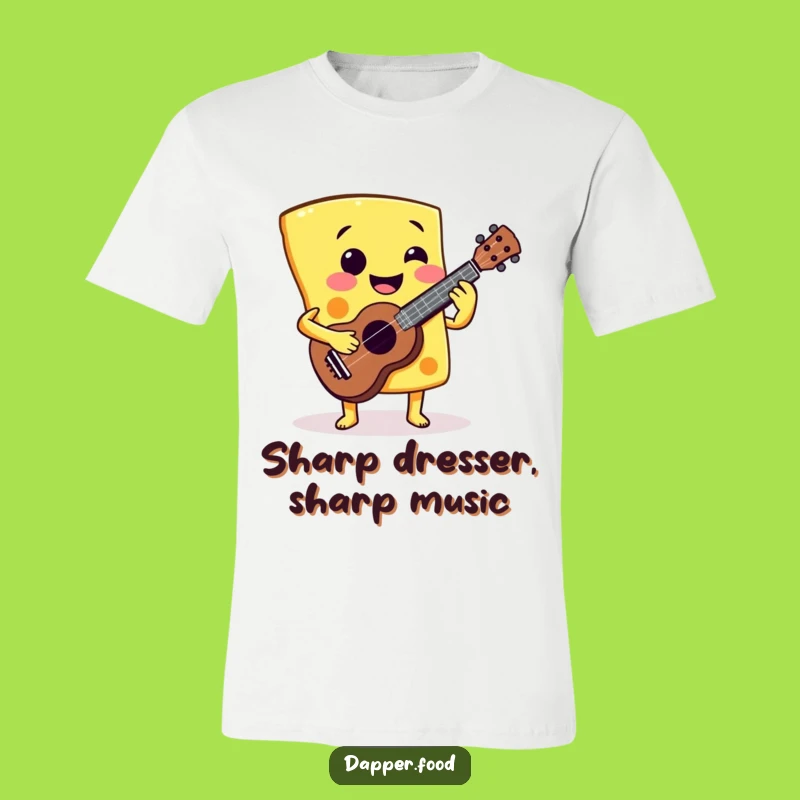Funny Cheese Ukulele T-Shirt: Strumming Slice Fun, Perfect Funny Gift