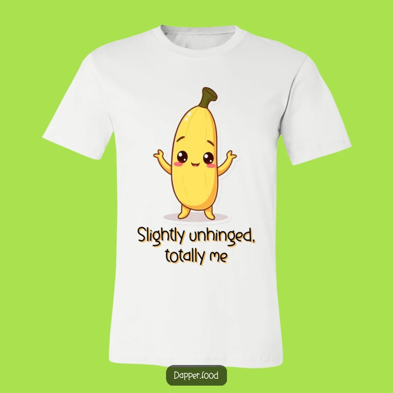 Funny Curious Banana T-Shirt - Comical Fruit Pose Tee for Humorous Gifts