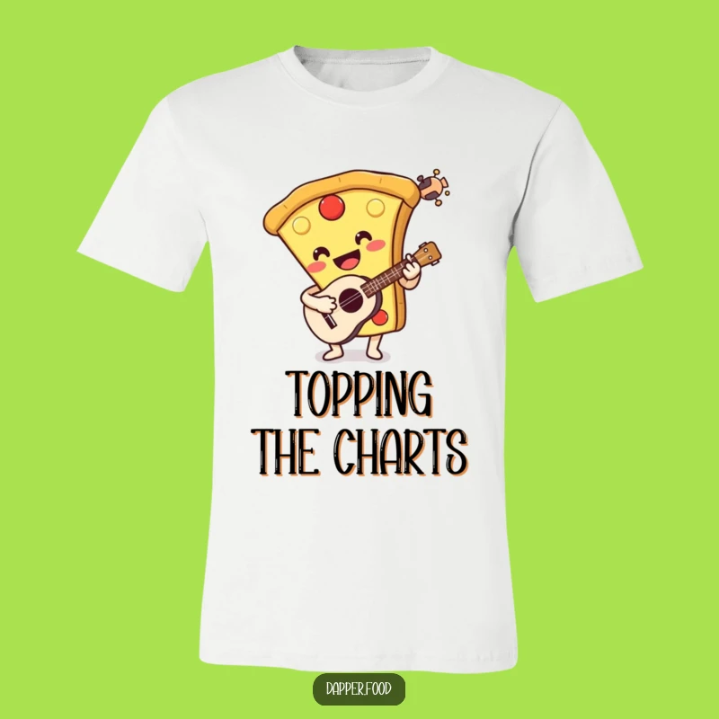 Funny Pizza Ukulele T-Shirt: Wear This Musical Slice's Cheerful Vibes