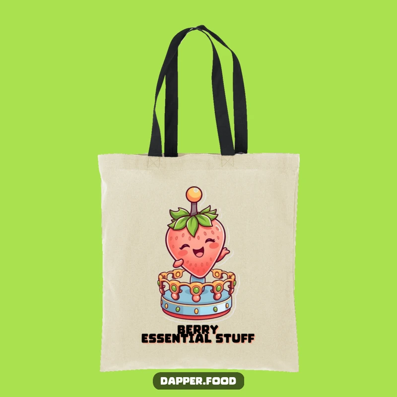 Funny Strawberry Merry-Go-Round Tote: Carry Fun, Gift Idea