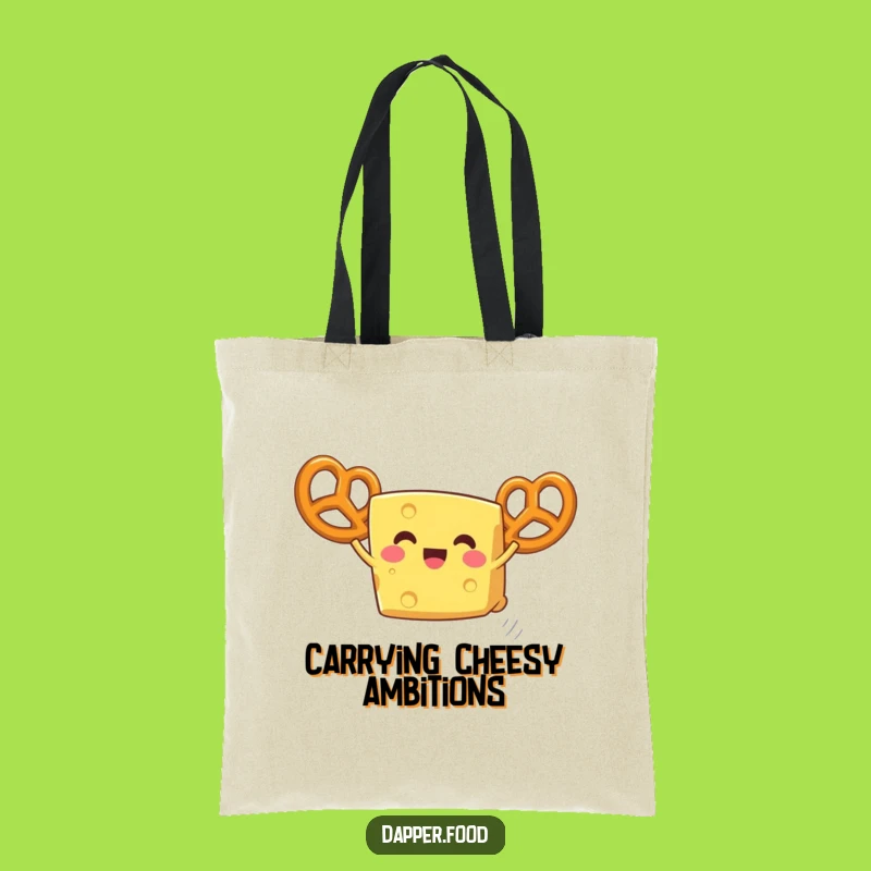 Funny Cheese Pretzel Wings Tote Bag - Carry Your Humor in Style