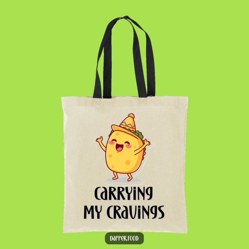 Funny Taco Dance Tote Bag: Carry the Fiesta, Unique Foodie Gift
