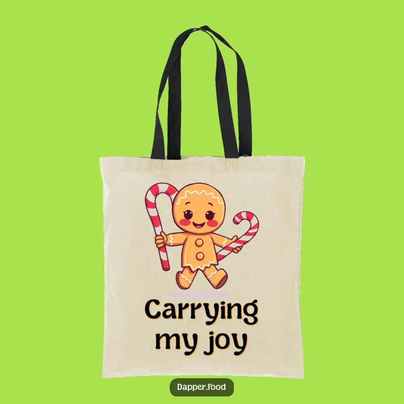 Funny Gingerbread Man Tote Bag - Carry Your Sweets in Style Gift