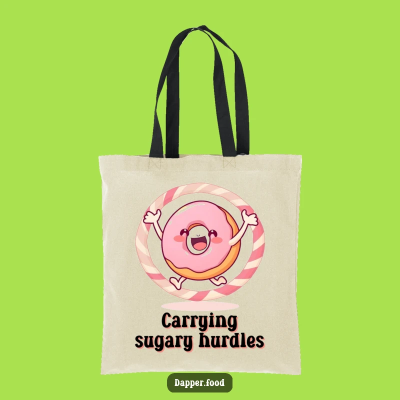 Funny Donut Candy Hoop Tote Bag - Carry Your Sweetness Proudly