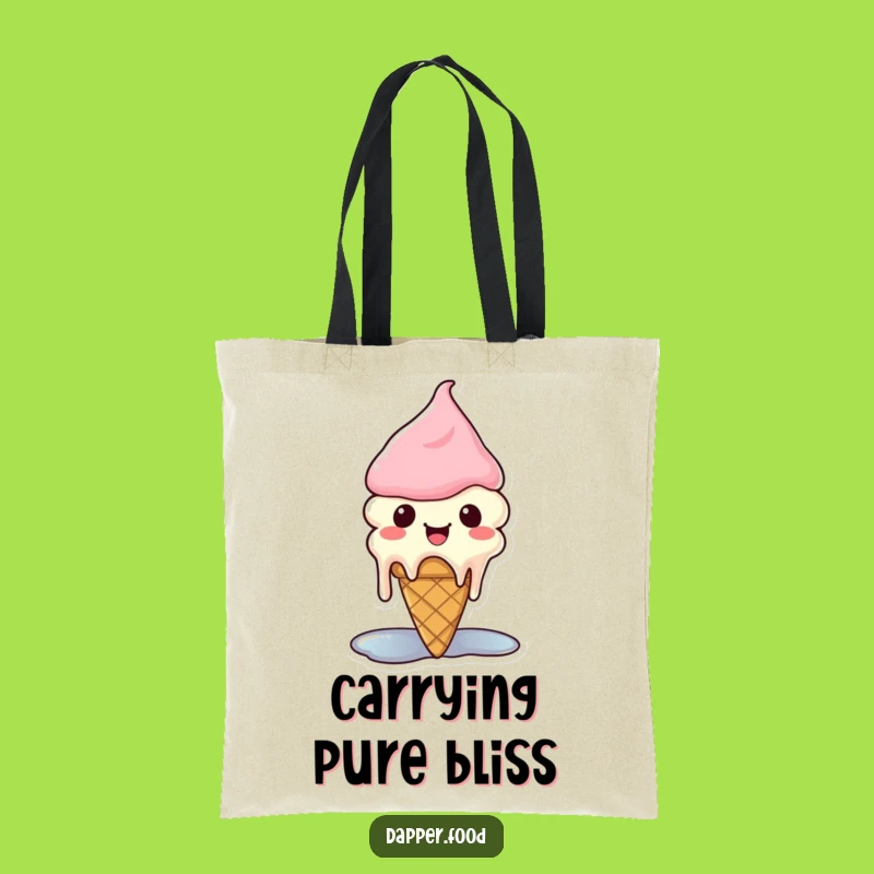 Charming Funny Kawaii Ice Cream Tote Bag: Carry Sweet Happiness