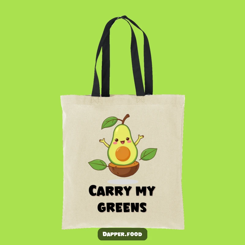Funny Avocado Pirouette Tote Bag: Carry Your Healthy Fun with This Dancing Design