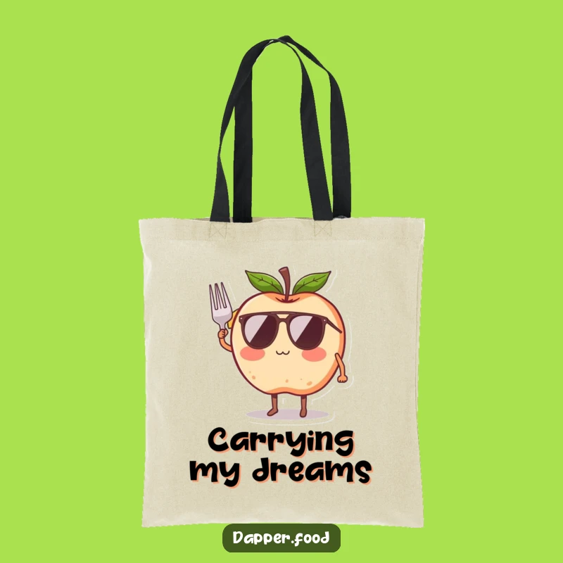 Funny Blushing Apple Flying Wings Tote Bag: Carry Your Dreams & Laughs Gift