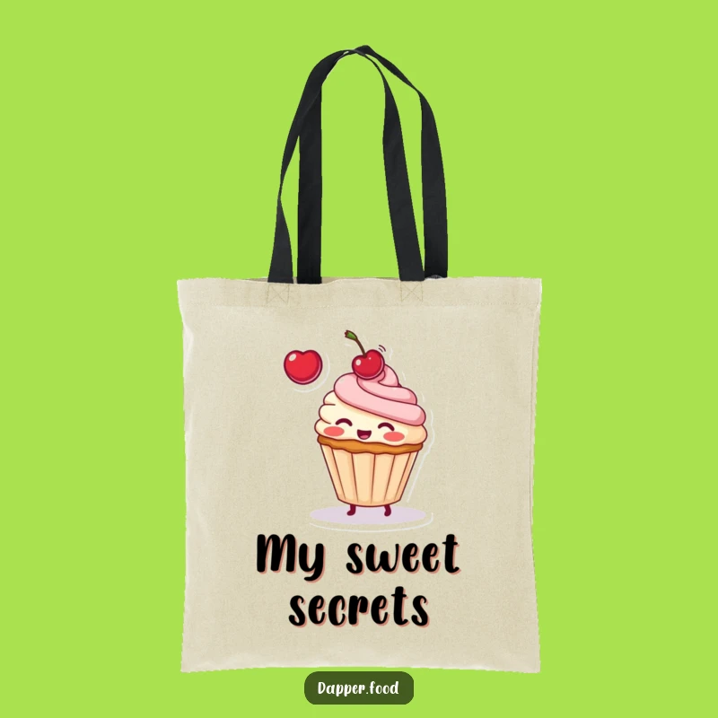 Funny Cupcake Cherry Toss Tote Bag: Carry Your Sweet Style Effortlessly