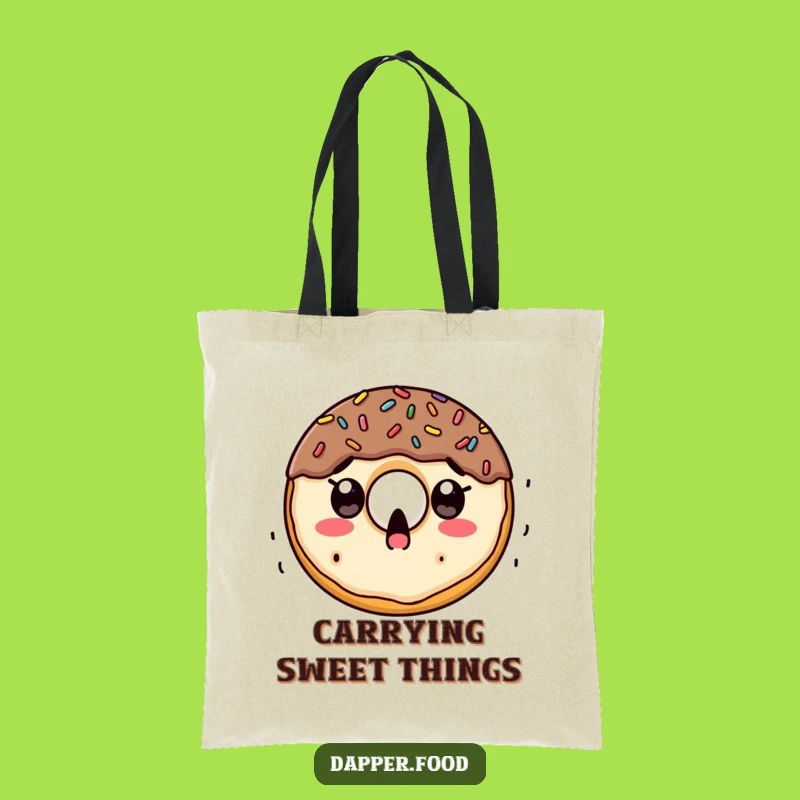Funny Doughnut Sprinkle Surprise Tote Bag: Carry Your Sweetness and Smiles