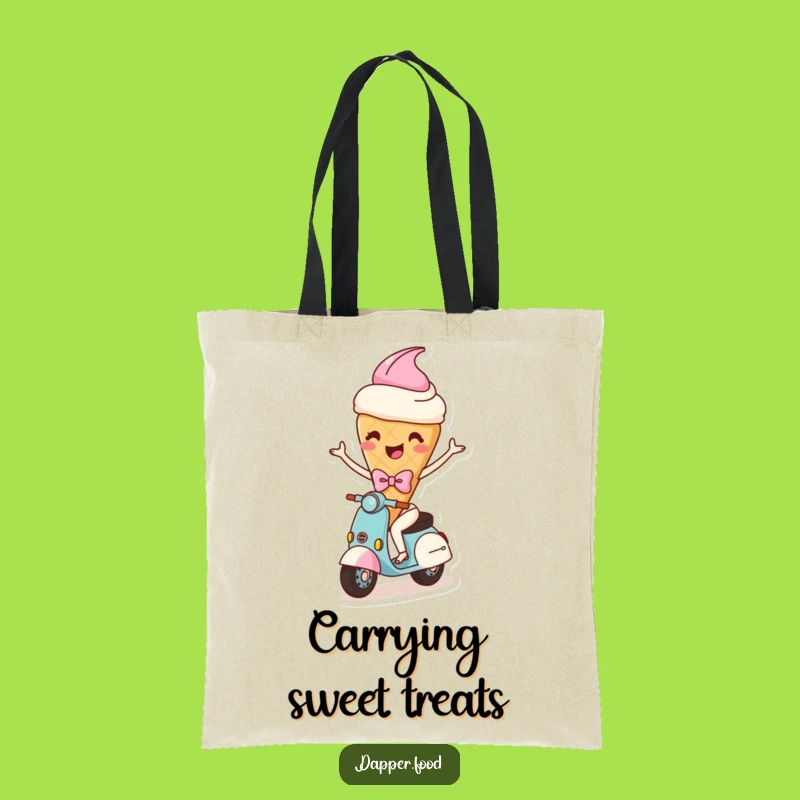 Funny Ice Cream Scooter Tote Bag - Hilarious Carry-All for Sweet Adventures Gift!