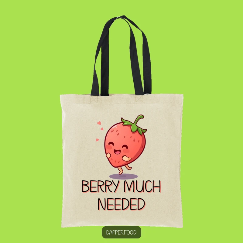 Funny Kawaii Strawberry Bounce Tote Bag: Giggling Style, Practical Gift!