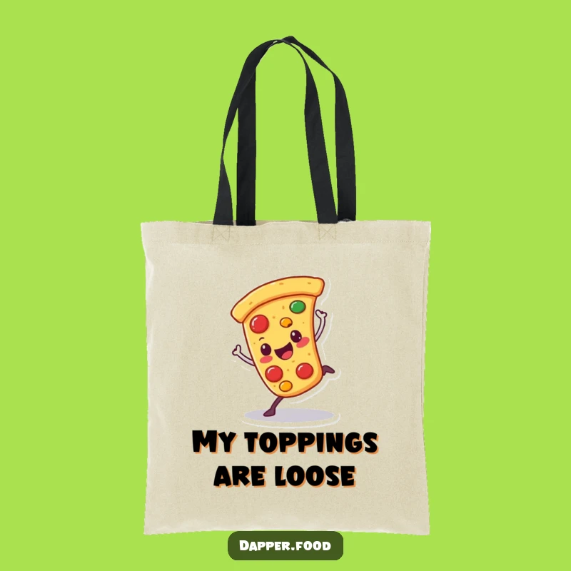 Funny Pizza Cartwheel Tote Bag: Chic Character Accessory for Foodie Errands