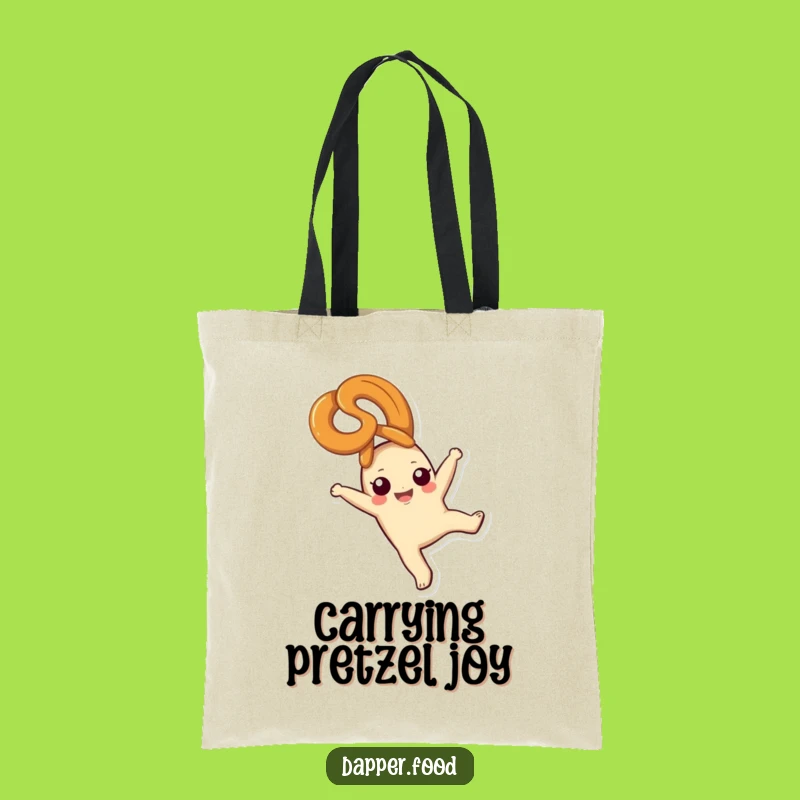 Funny Pretzel Cartwheel Tote Bag: Carry Your Essentials with Snack Joy
