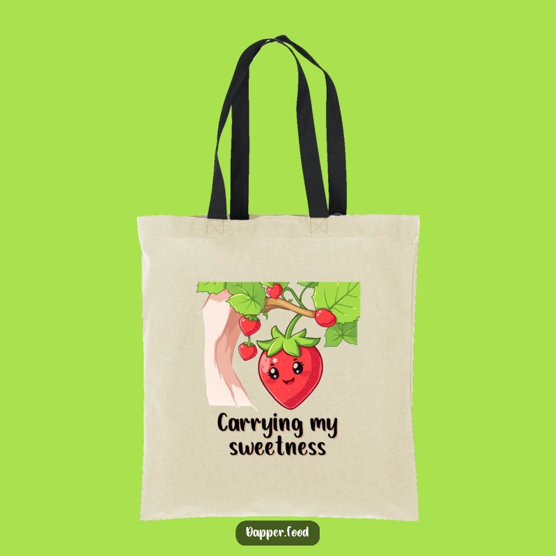 Funny Strawberry Swing Tote Bag - Carry Your Fruity Smiles