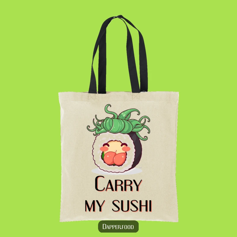 Funny Sushi Roll Hair Tote Bag - Carry Your Fun & Food
