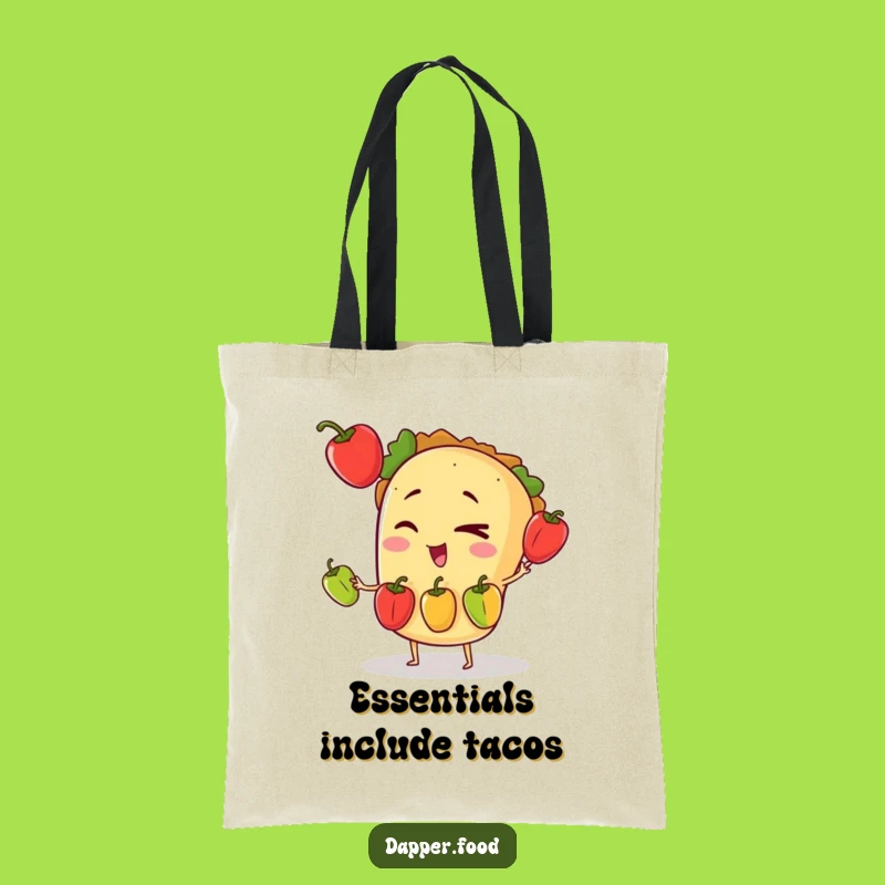 Funny Taco Juggling Tote Bag: Carry Your Essentials with Fiesta Flair