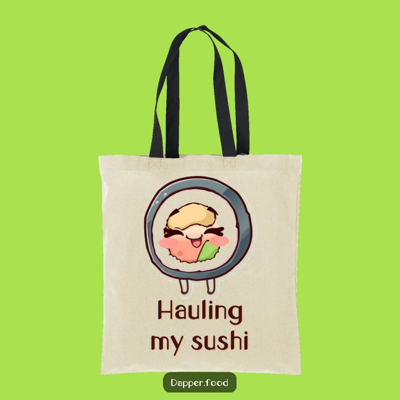 Funny Sushi Spin Tote Bag: Stylish & Cheerful Japanese Food Carry-all Gift