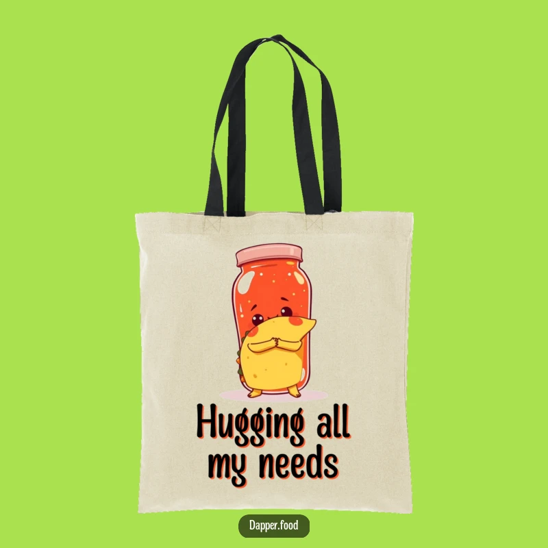 Funny Taco Salsa Hug Tote Bag, Practical and Humorous Shopping Gift