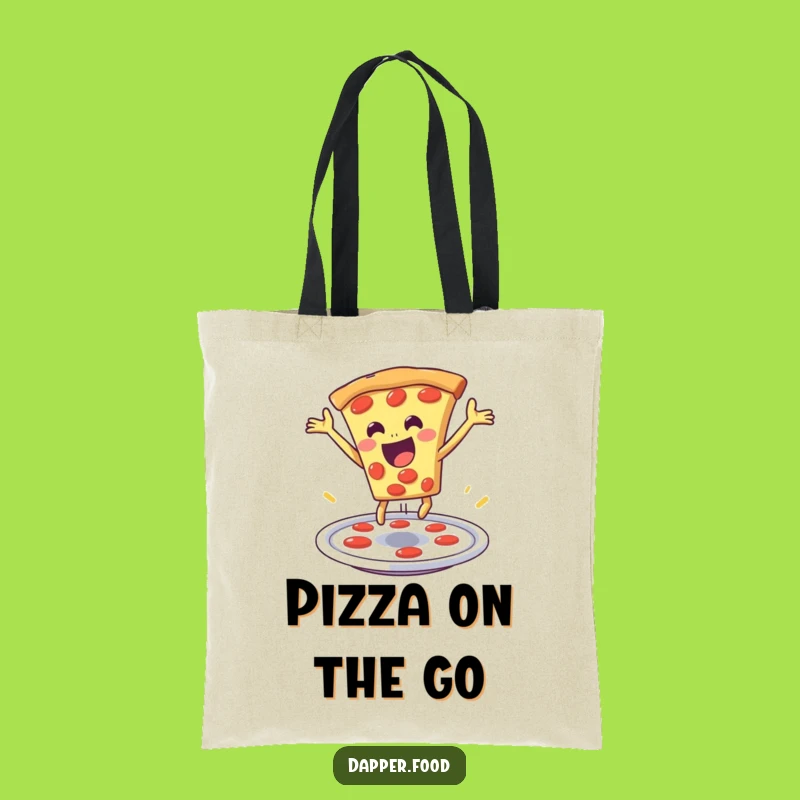 Funny Pizza Leap Tote Bag: Carry Your Slice of Fun