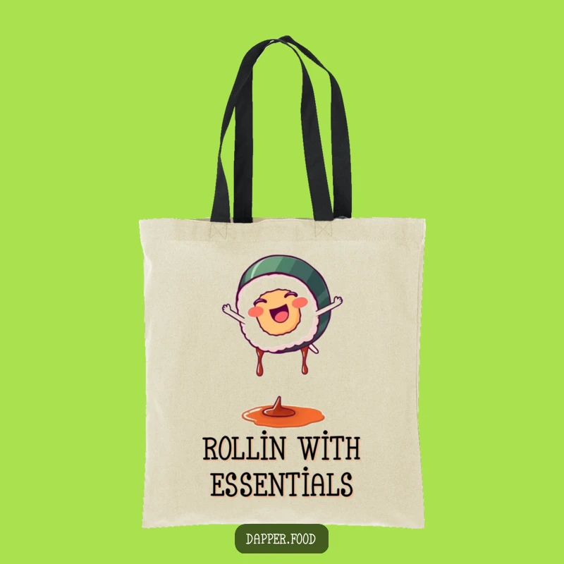 Funny Sushi Cartwheel Tote Bag: Carry Your Style and Smiles